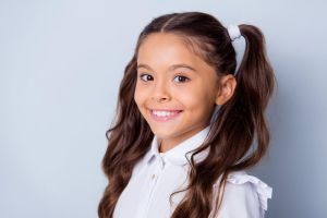 Young girl smiling